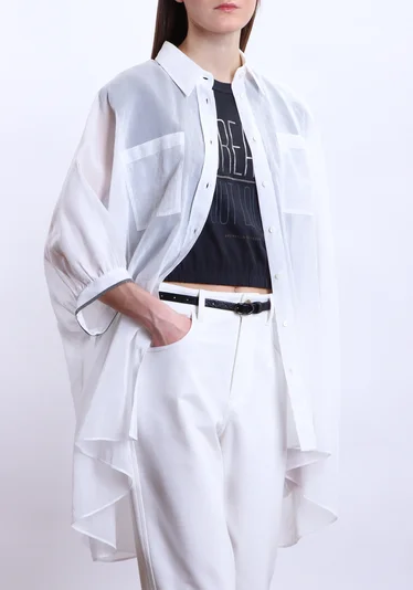 Рубашка цвет белый — превью 3