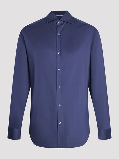 Рубашка цвет темно-синий — превью 1