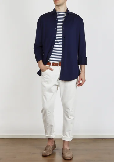 Рубашка цвет темно-синий — превью 2