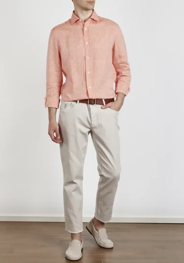 Рубашка цвет лосось — превью 2