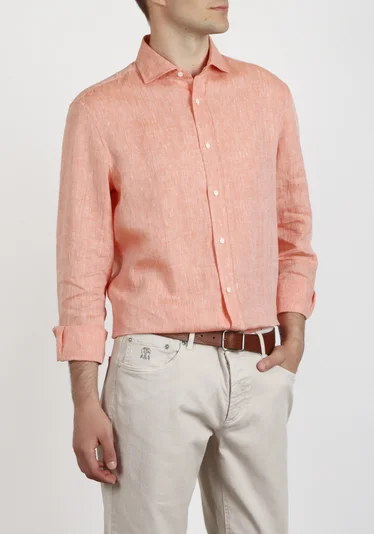 Рубашка цвет лосось — превью 3