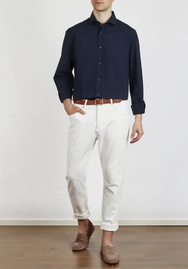 Рубашка цвет темно-синий — превью 2