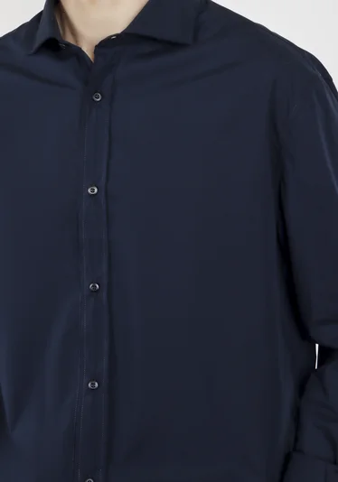 Рубашка цвет темно-синий — превью 5