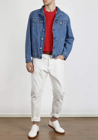 Куртка цвет голубой — превью 2