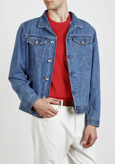 Куртка цвет голубой — превью 3