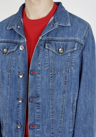 Куртка цвет голубой — превью 5