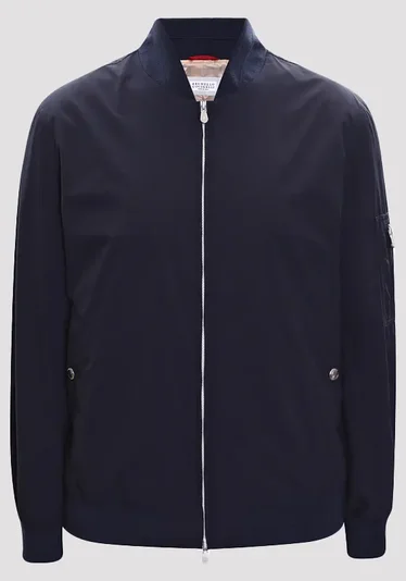 Бомбер цвет темно-синий — превью 1