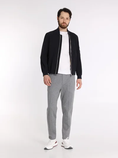 Бомбер цвет темно-синий — превью 3