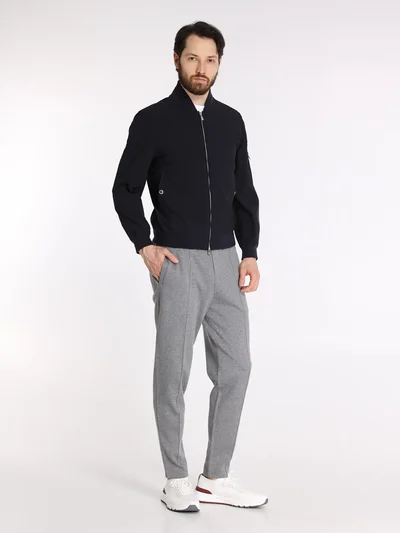 Бомбер цвет темно-синий — превью 5