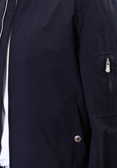 Бомбер цвет темно-синий — превью 6