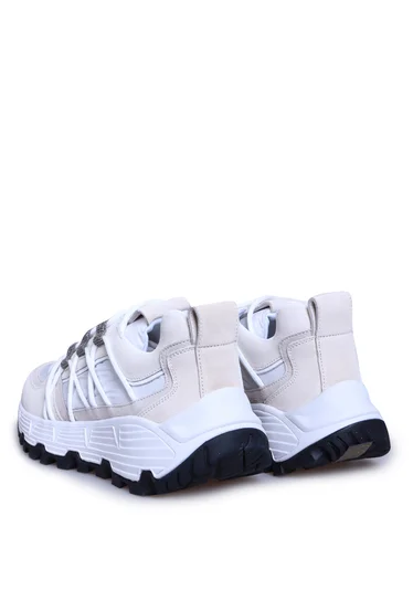 Кроссовки цвет бело-бежевый — превью 3