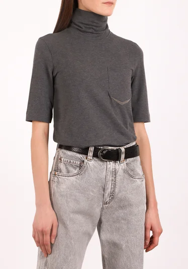 Водолазка цвет серый — превью 3