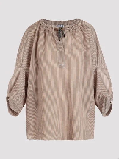 Рубашка цвет коричневый — превью 1