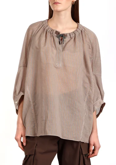 Рубашка цвет коричневый — превью 3