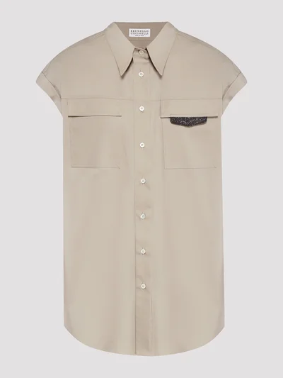 Рубашка цвет бежевый — превью 1