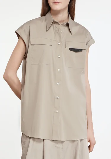 Рубашка цвет бежевый — превью 3