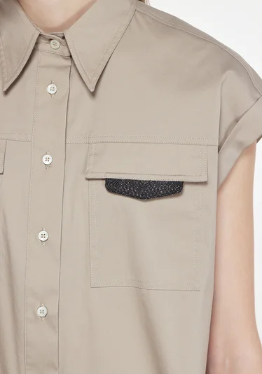 Рубашка цвет бежевый — превью 5