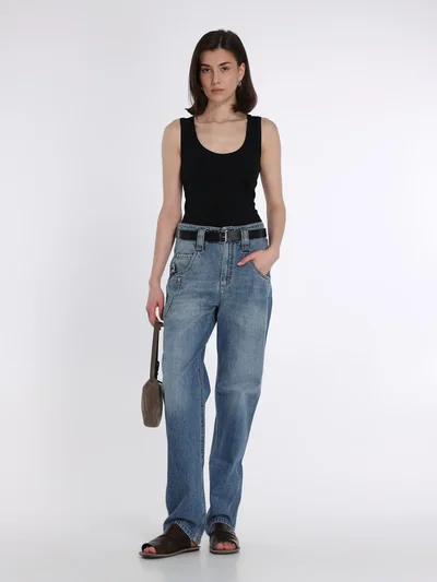 Джинсы цвет голубой — превью 3