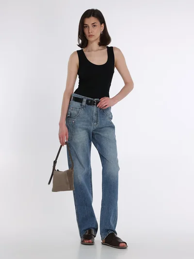 Джинсы цвет голубой — превью 4