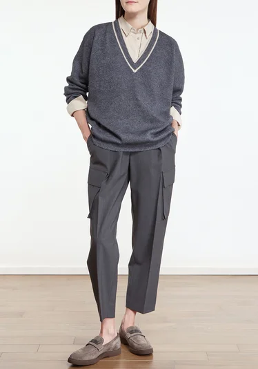 Брюки цвет темно-серый — превью 2