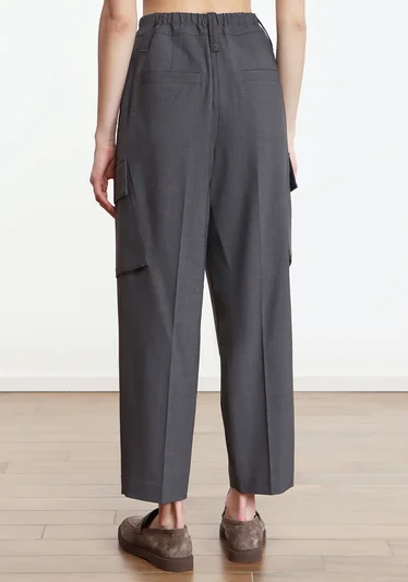 Брюки цвет темно-серый — превью 4