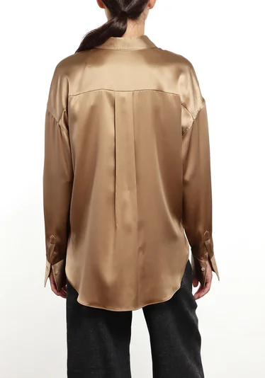 Блузка цвет коричневый — превью 4