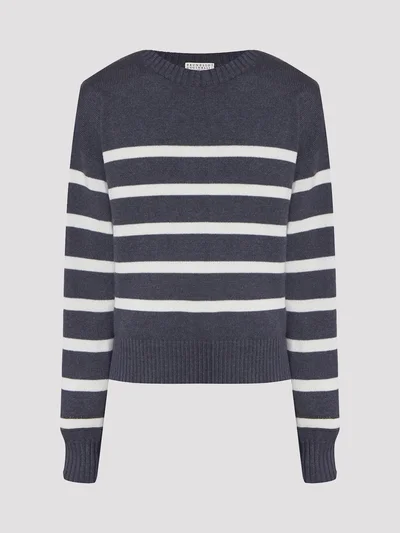 Джемпер цвет бело-серый — превью 1