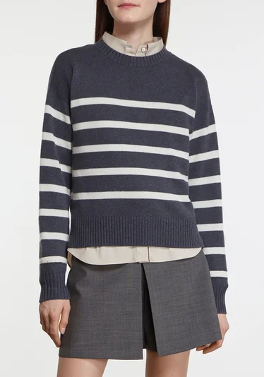 Джемпер цвет бело-серый — превью 3