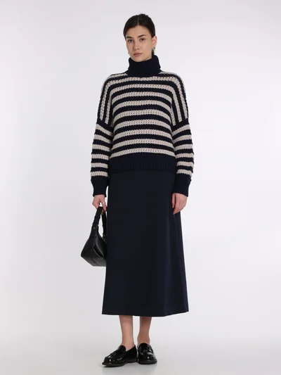 Свитер цвет бежево-синий — превью 3