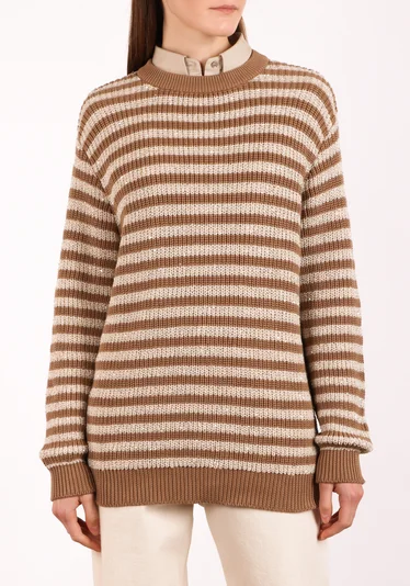 Джемпер цвет бежево-золотой — превью 3