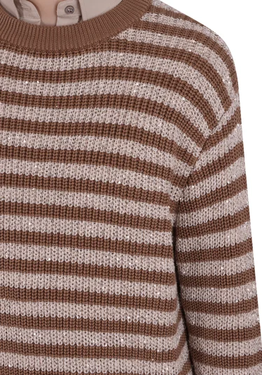 Джемпер цвет бежево-золотой — превью 5