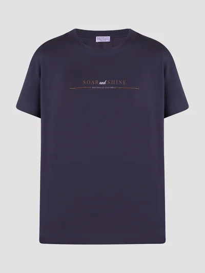 Футболка цвет темно-синий — превью 1