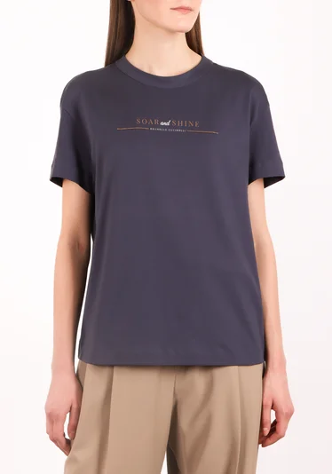 Футболка цвет темно-синий — превью 3