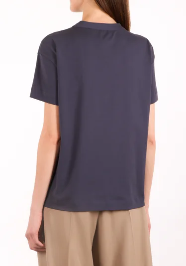 Футболка цвет темно-синий — превью 4