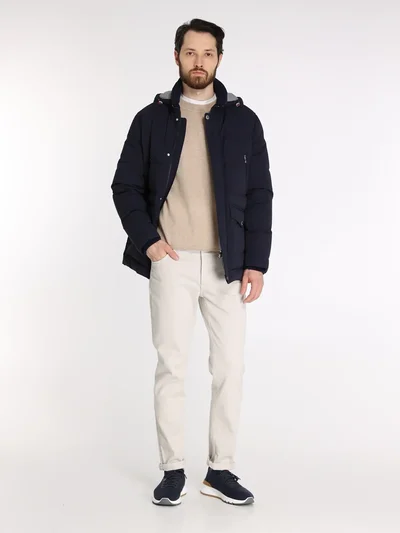 Пуховик цвет синий — превью 3