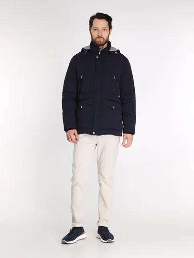 Пуховик цвет синий — превью 4