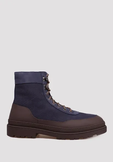 Ботинки цвет сине-коричневый — превью 1