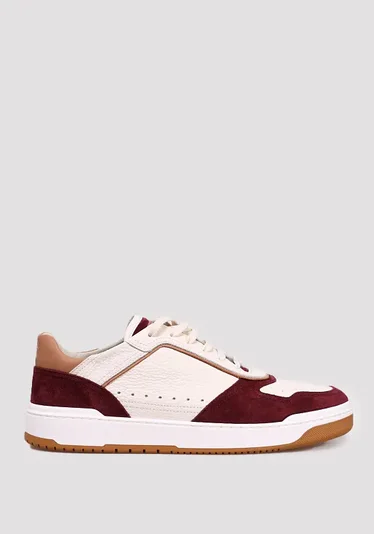 Кеды цвет бежево-бордовый — превью 1