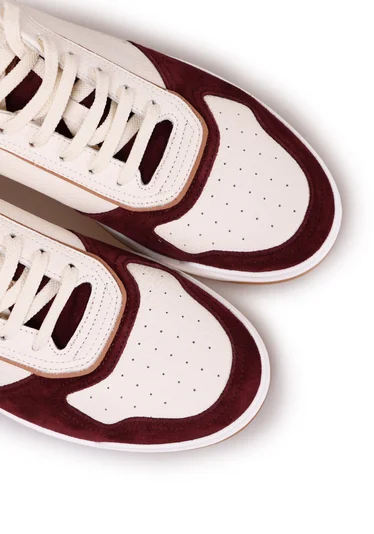 Кеды цвет бежево-бордовый — превью 4