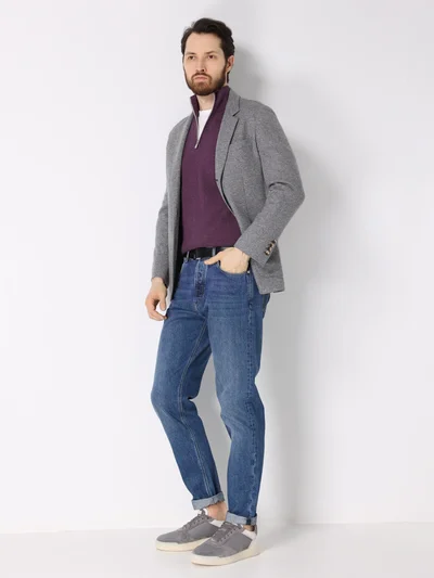 Джемпер цвет винный — превью 5