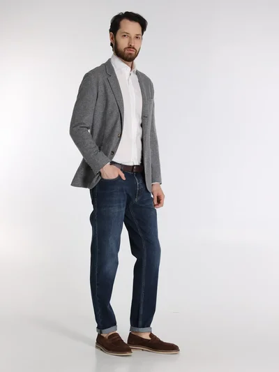 Джинсы цвет темно-синий — превью 3