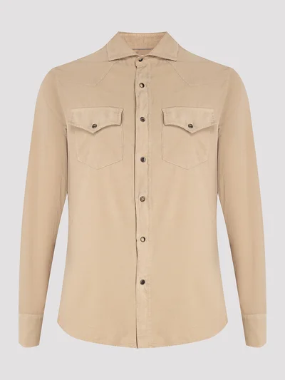 Рубашка цвет бежевый — превью 1