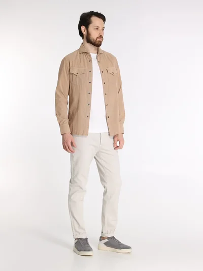 Рубашка цвет бежевый — превью 3