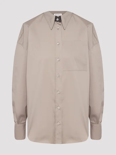 Рубашка цвет бежевый — превью 1