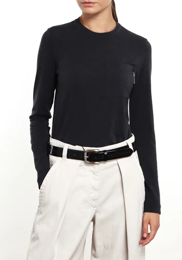 Лонгслив цвет антрацит — превью 3