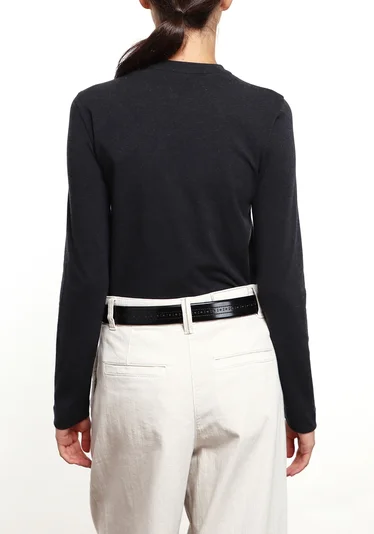 Лонгслив цвет антрацит — превью 4