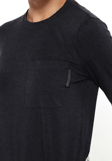 Лонгслив цвет антрацит — превью 5