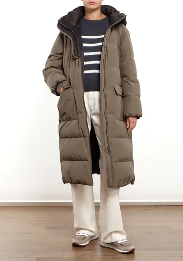 Пуховик цвет коричневый — превью 2