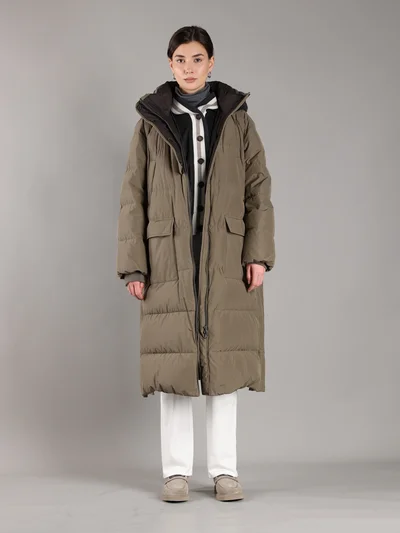 Пуховик цвет коричневый — превью 7