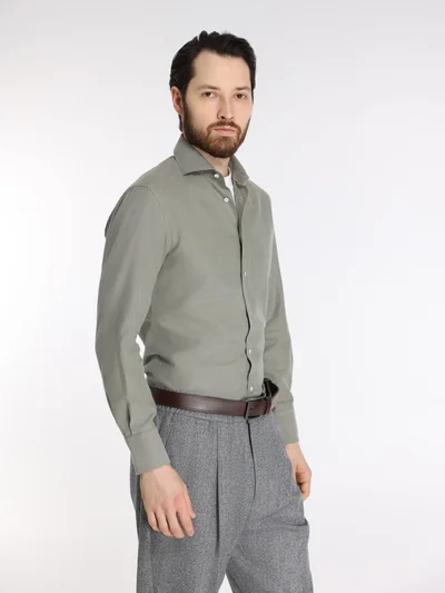 Рубашка цвет хаки — превью 2